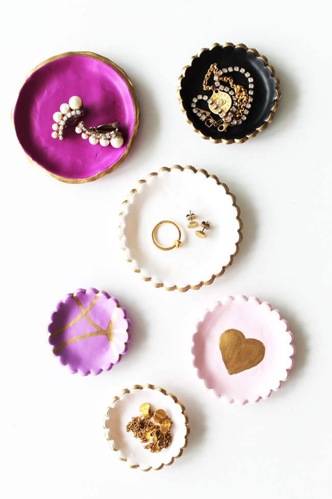 DIY Gold Jewelry Clay Dishes
