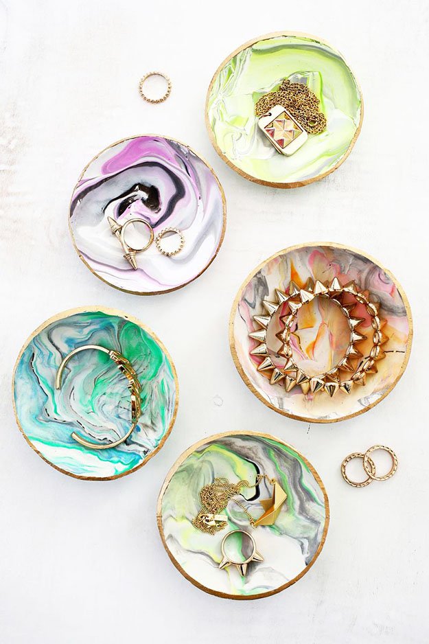 DIY Marbled Clay Ring Dish