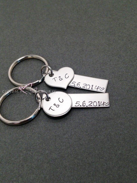 Personalized Couples Keychains