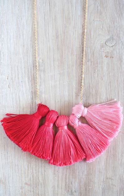 DIY Ombre Tassel Necklace