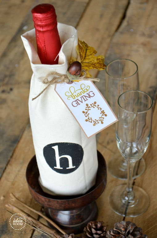 DIY Monogrammed Bottle Bag