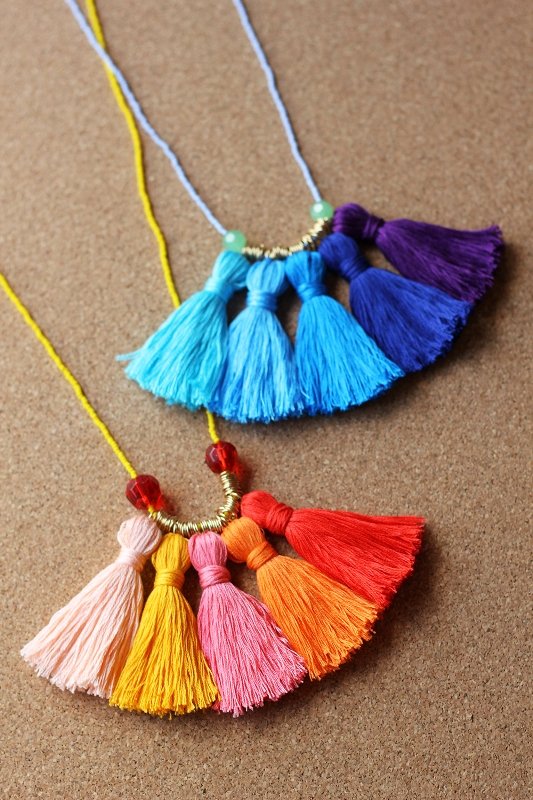 DIY Ombre Tassel Necklace