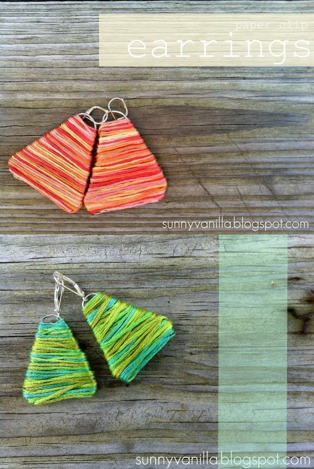 DIY Paper Clip Earrings