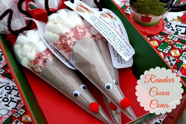 DIY Reindeer Cocoa Cones