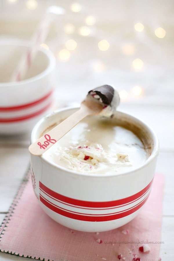 DIY Peppermint Hot Chocolate Mocha Spoons