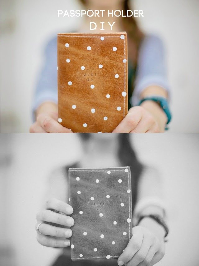 DIY Leather Passport Covers
