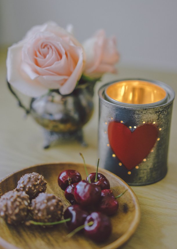 DIY Tin Can Valentines Votive