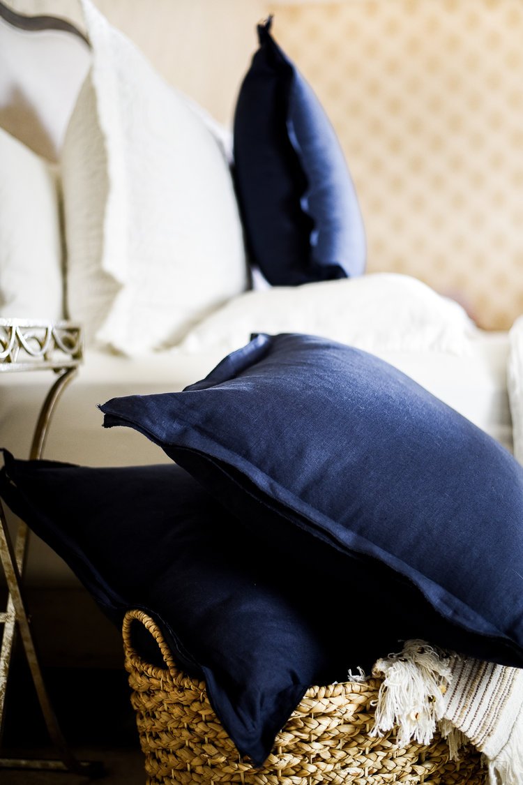Pottery Barn Hack Serged Linen Pillow Covers