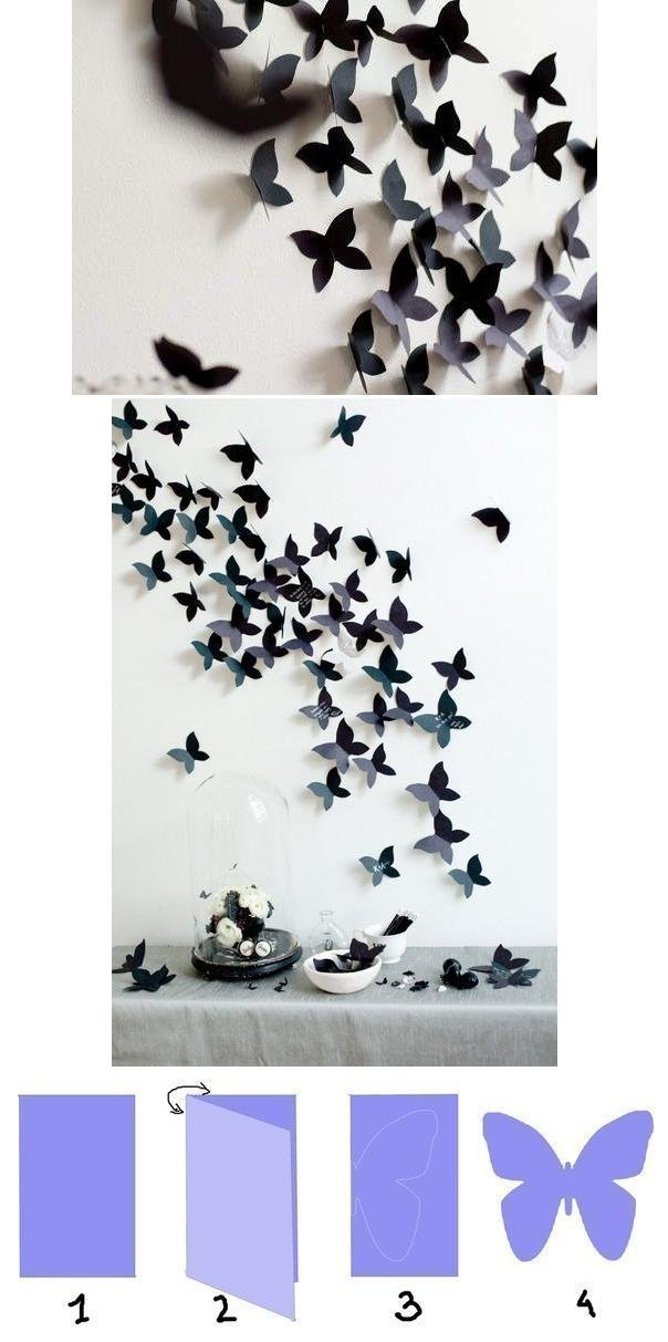 DIY Black Butterfly Decor