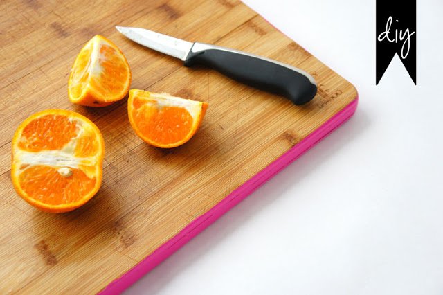 DIY Painted Bamboo Cutting Board
