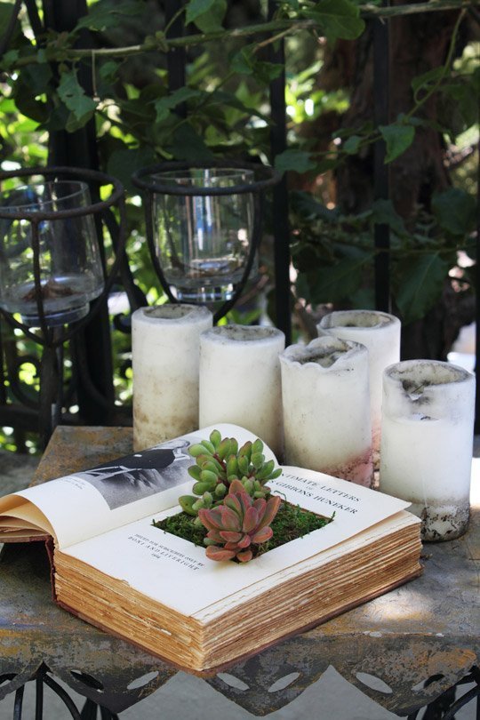 DIY Vintage Book Planter