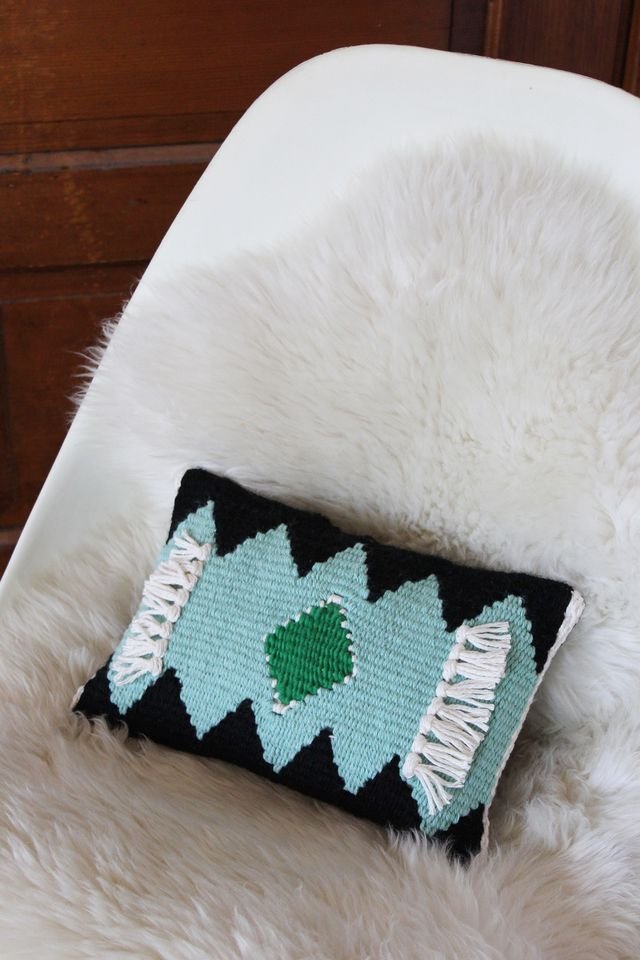 DIY Cozy Woven Pillow