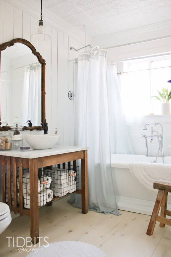 DIY Window Curtain To Shower Curtain