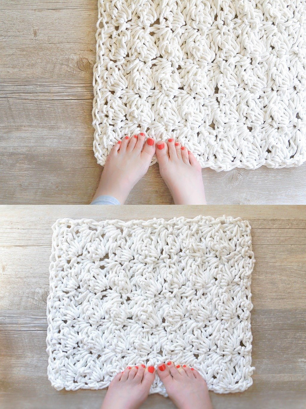 Crochet Bath Rug With Rop