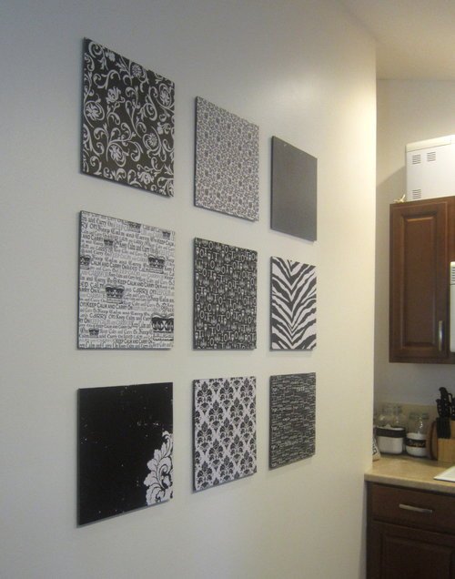 DIY Scrapbook Paper Wall Art