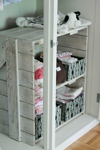 DIY Barn Door Shelf in Closet