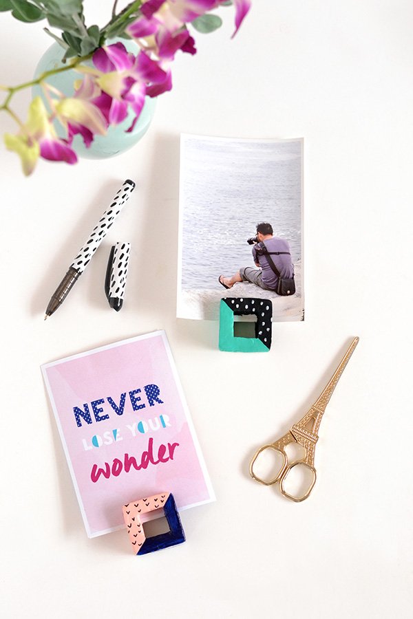 DIY Cut Square Photo Holders