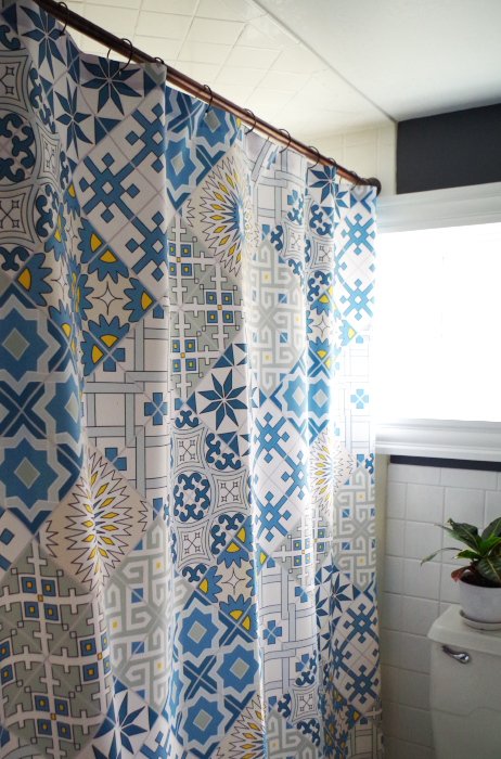 DIY Plaster Disaster Shower Curtain
