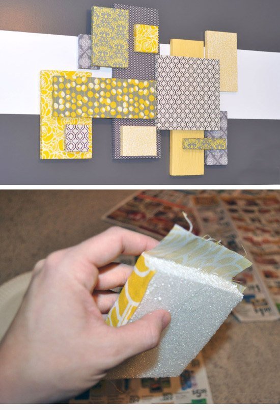 DIY Custom Wall Art with Fabric And Foam