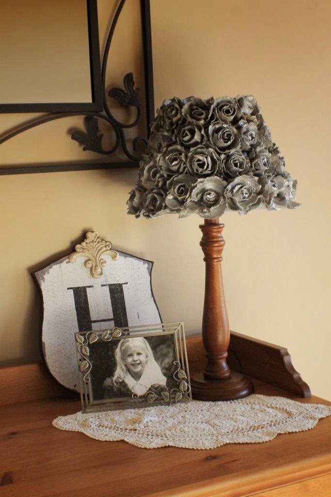 Egg Carton Roses Lamp Shade