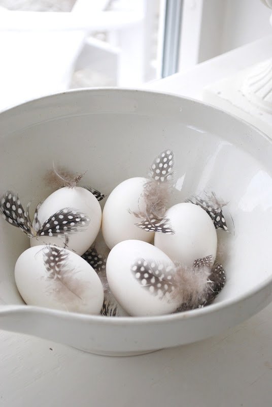 Feathered Easter Eggs