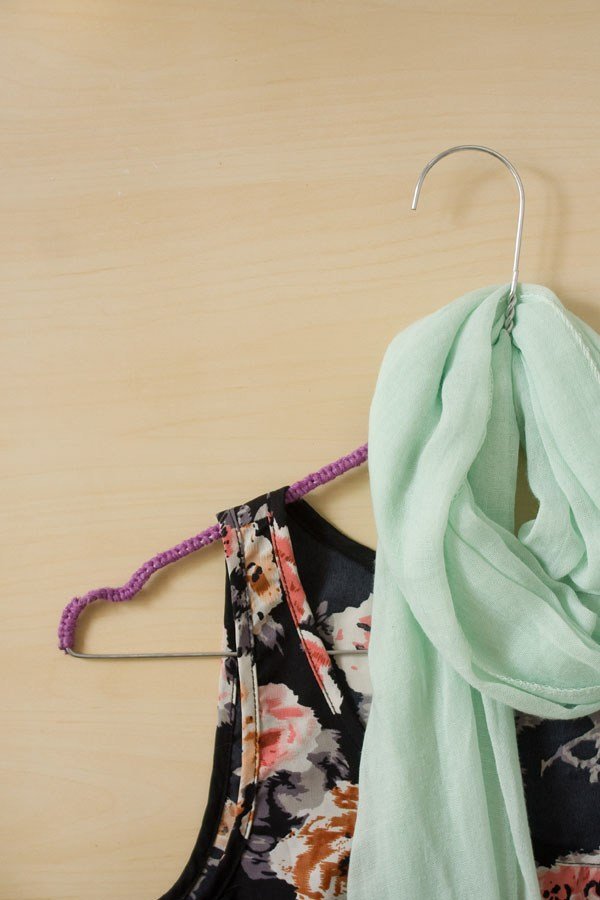 DIY Yarn Covered Clothes Hanger