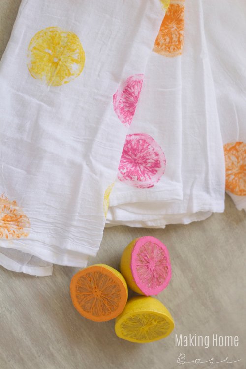 Painted Tea Towel