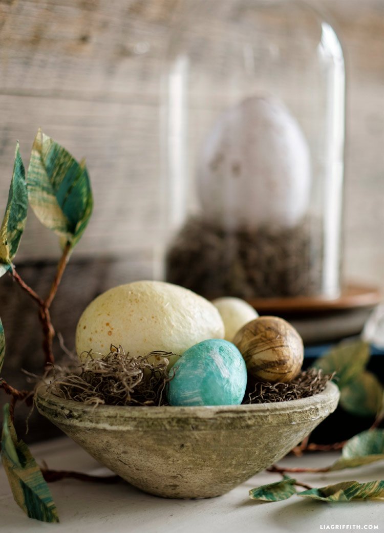 Painted Tissue Decoupage Eggs