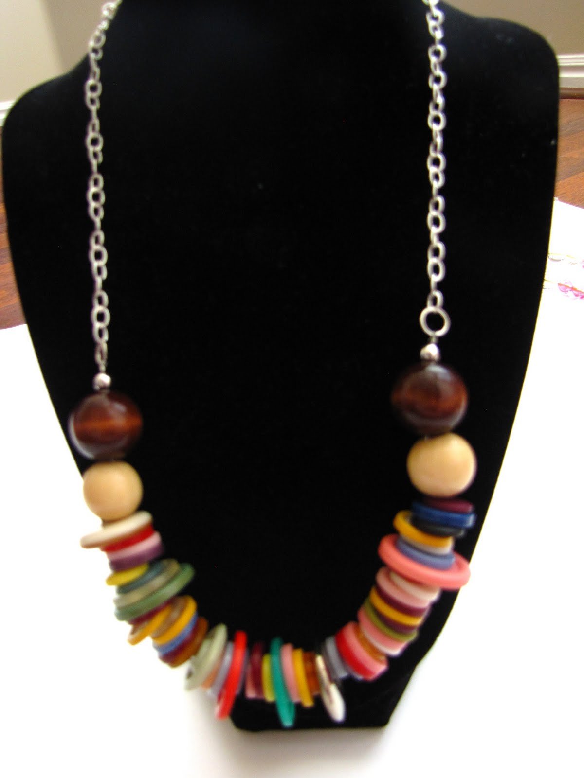 Retro Button Necklace