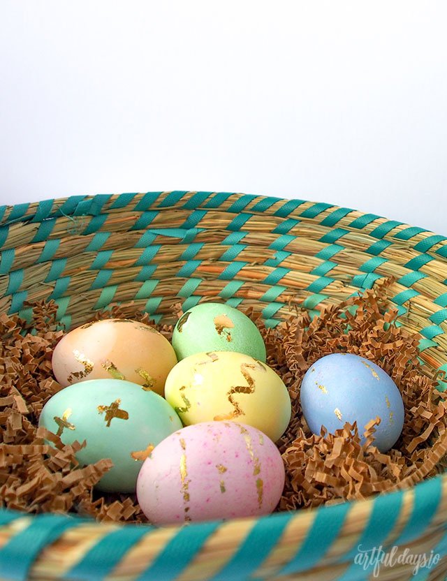 Gold Leaf Easter Eggs