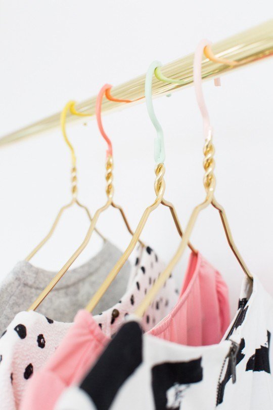 DIY Colored Dipped Hangers