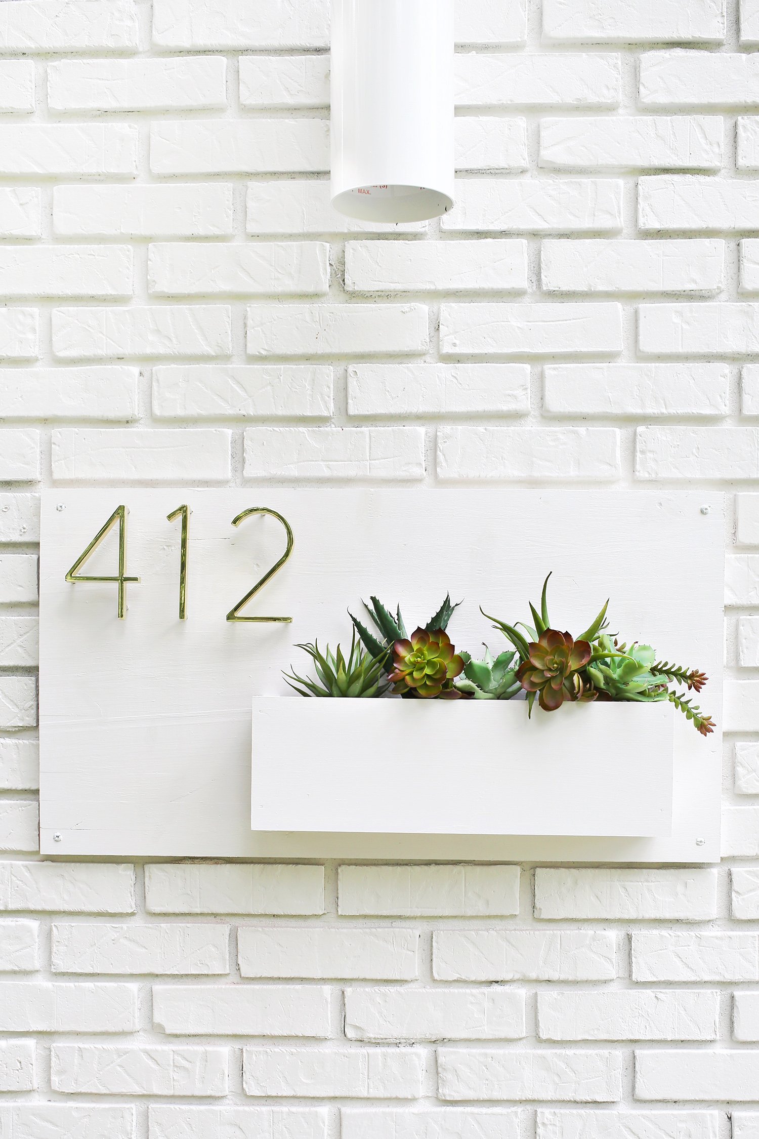DIY House Number Planter