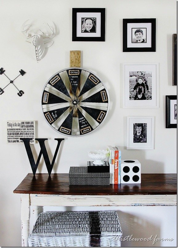 Bicycle Wheel Chalkboard Calendar