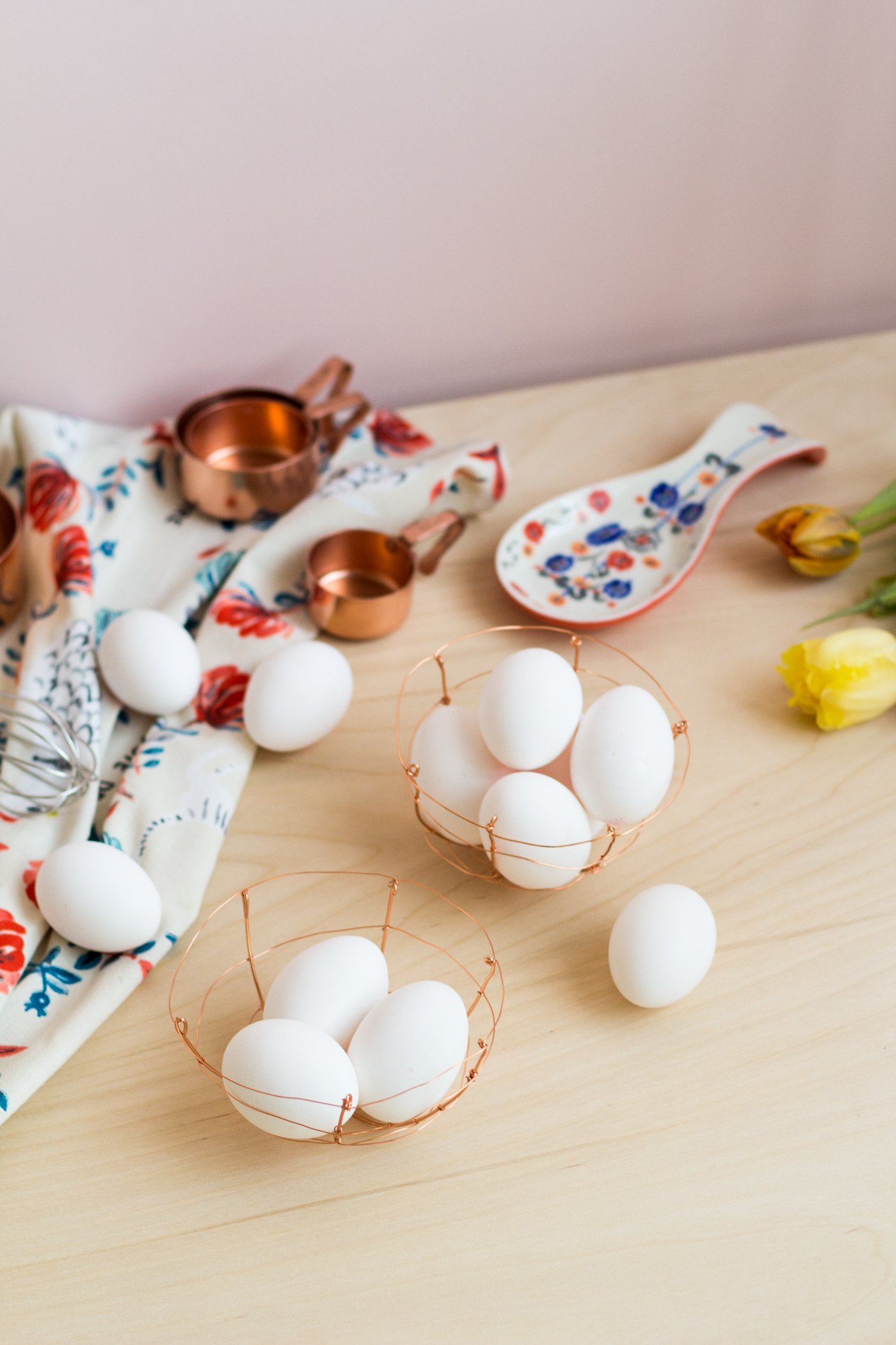 DIY Copper Wire Easter Egg Baskets