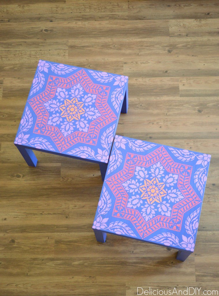 DIY Stenciled Tables