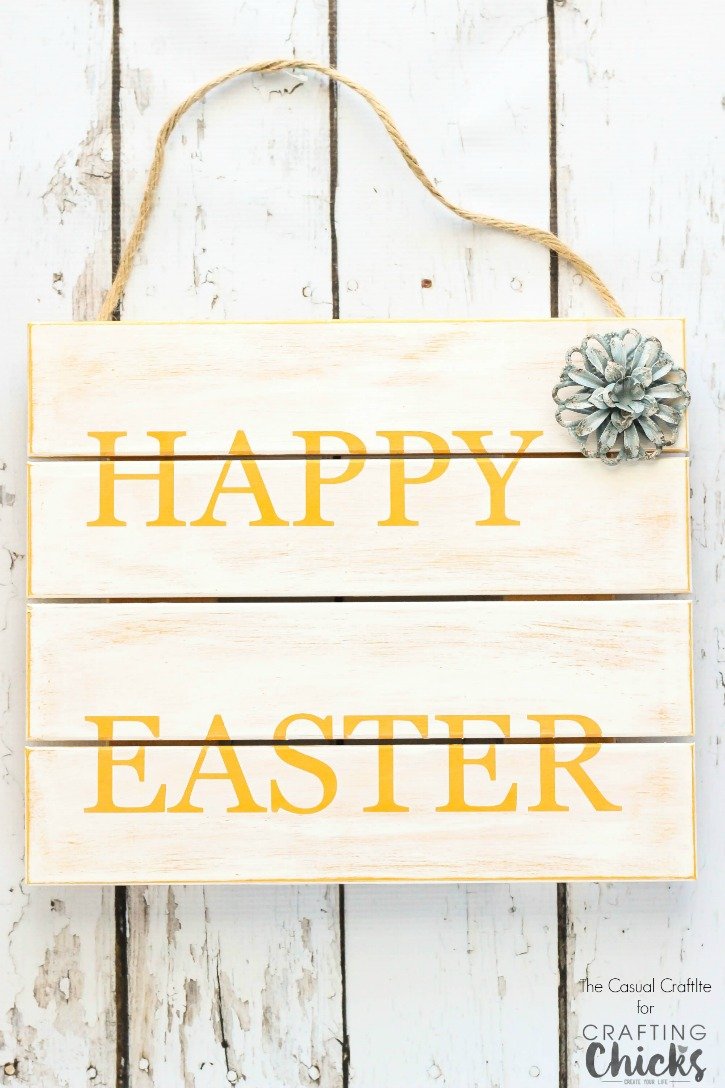 DIY Happy Easter Wood Sign
