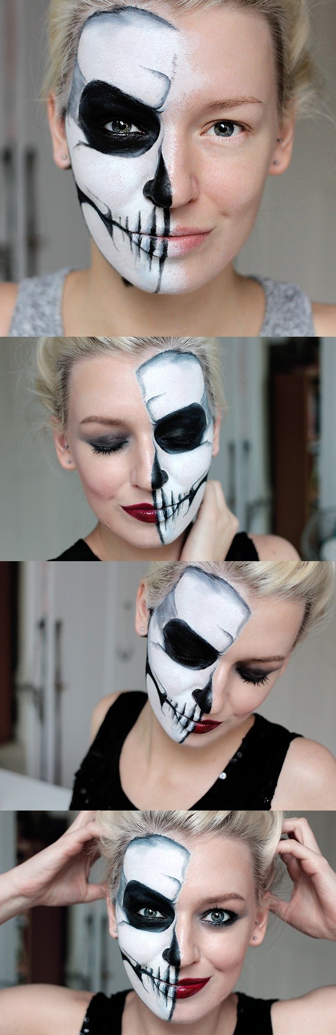 Half Face Halloween Makeup