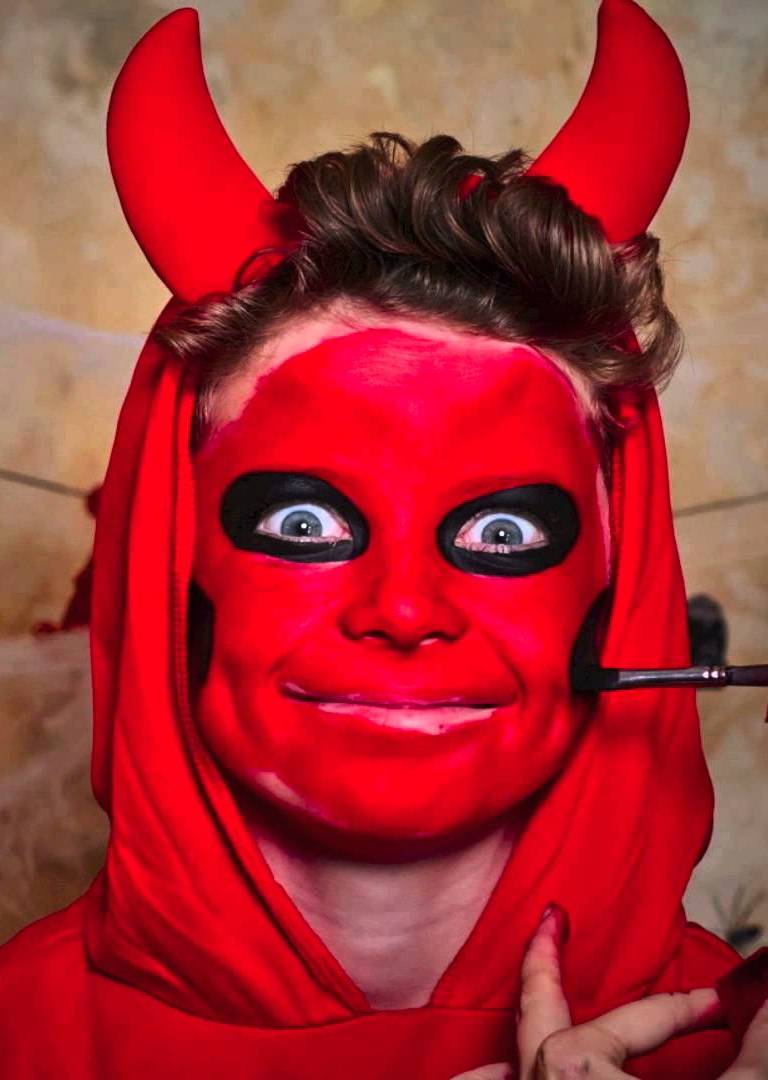 ☑ How to paint a devil face for halloween | nancy's blog