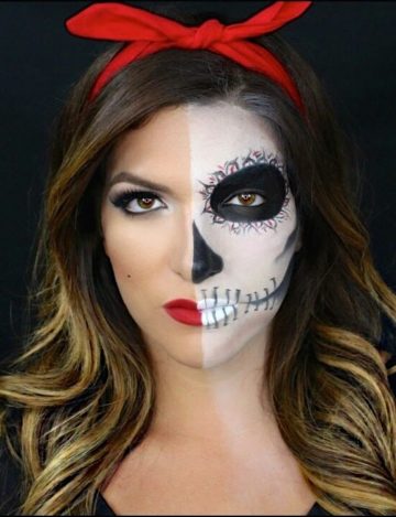 Half Face Halloween Makeup Ideas Everyone Love to Try - A DIY Projects