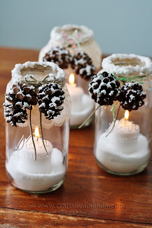 Mason Jar Christmas Decorations Diy Mason Jars Christmas Luminaries