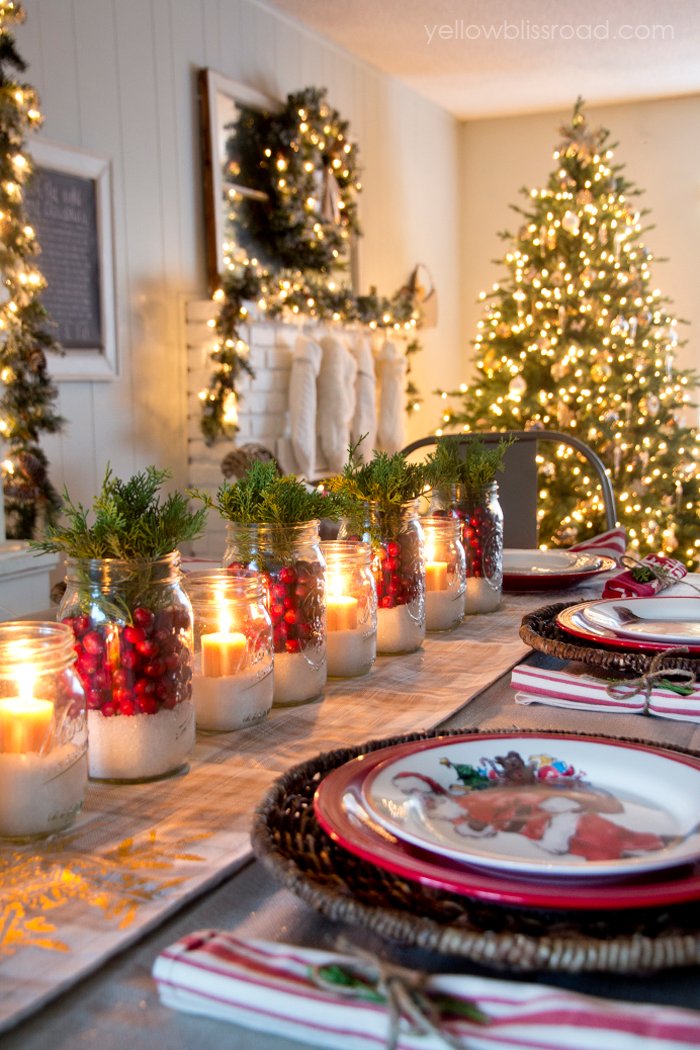 Mason Jar Christmas Decorations Diy Mason Jars Christmas Luminaries
