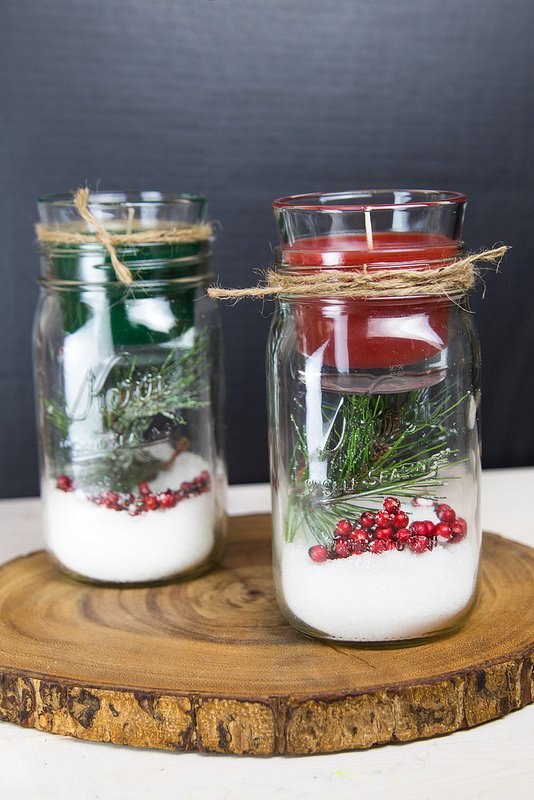 Mason Jar Christmas Decorations Diy Mason Jars Christmas Luminaries