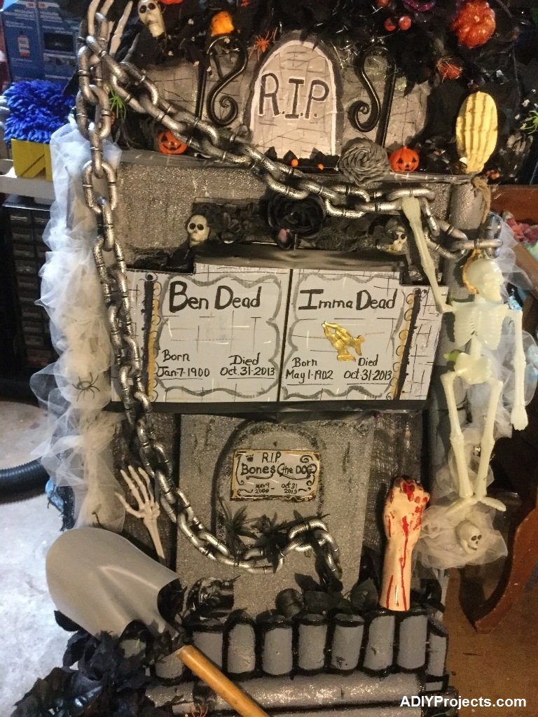 DIY Tombstone Halloween Decoration With Tutorial