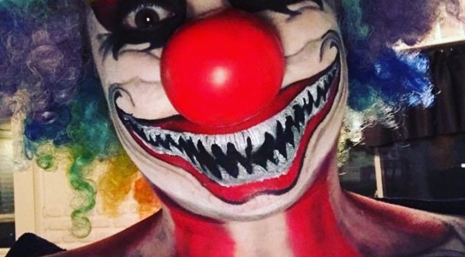 Creepy Clown Halloween Makeup