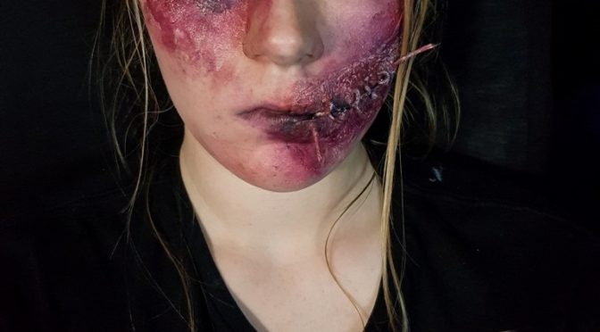 Stitched Mouth and Eye Halloween Makeup Tutorial