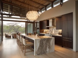 Modern Kitchen Solutions with Brown Cabinets